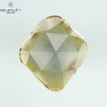12.21ct ノーカット スライス ローズカット ダイヤモンド 天然 ルース ダイヤモンド ブラウン グレイッシュ イエロー ダイヤモンド ギフト ダイヤモンド ジュエリー ダイヤモンド リング EP35-1