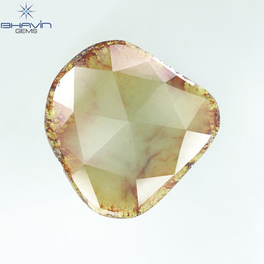 13.52 CT, Uncut Slice Rosecut Diamond, Natural Loose Diamond, Brownish Grayish Yellow Diamond, Gifts, Diamond, Jewelry, Diamond Ring, EP35-6