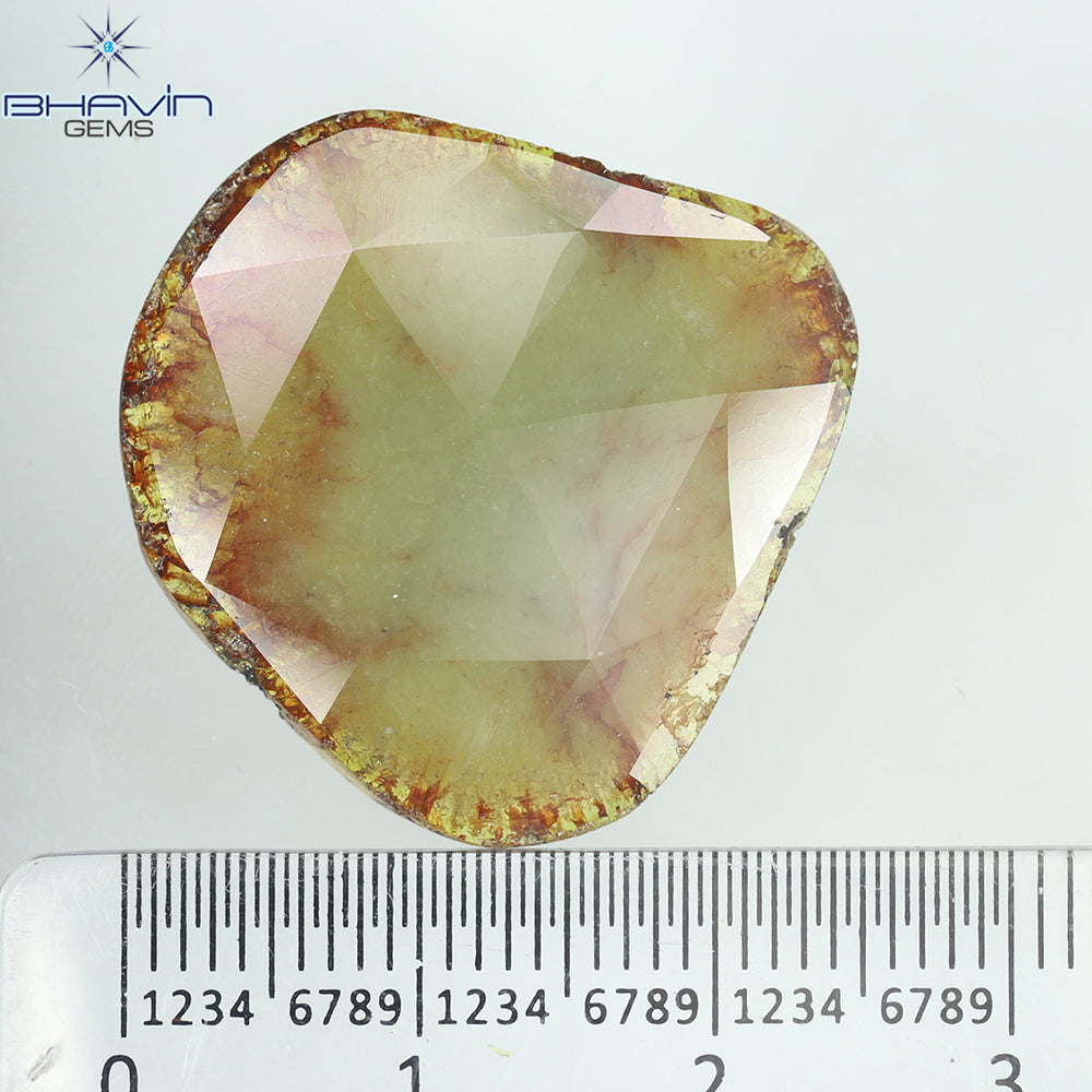 13.52 CT, Uncut Slice Rosecut Diamond, Natural Loose Diamond, Brownish Grayish Yellow Diamond, Gifts, Diamond, Jewelry, Diamond Ring, EP35-6