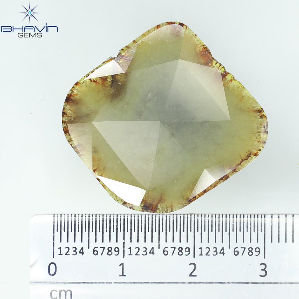 14.46ct ノーカット スライス ローズカット ダイヤモンド 天然 ルース ダイヤモンド ブラウン グレイッシュ イエロー ダイヤモンド ギフト ダイヤモンド ジュエリー ダイヤモンド リング EP35-8