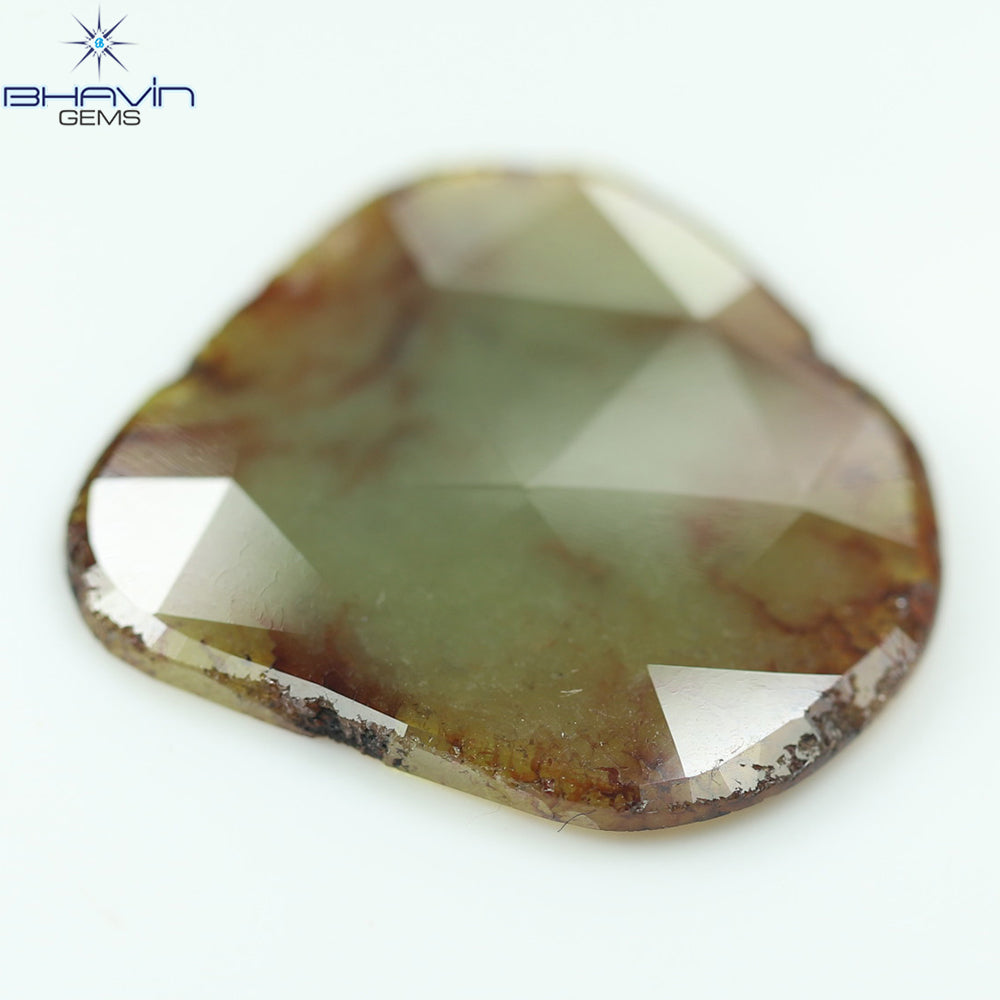 13.52ct ノーカット スライス ローズカット ダイヤモンド 天然 ルース ダイヤモンド ブラウン グレイッシュ イエロー ダイヤモンド ギフト ダイヤモンド ジュエリー ダイヤモンド リング EP35-6