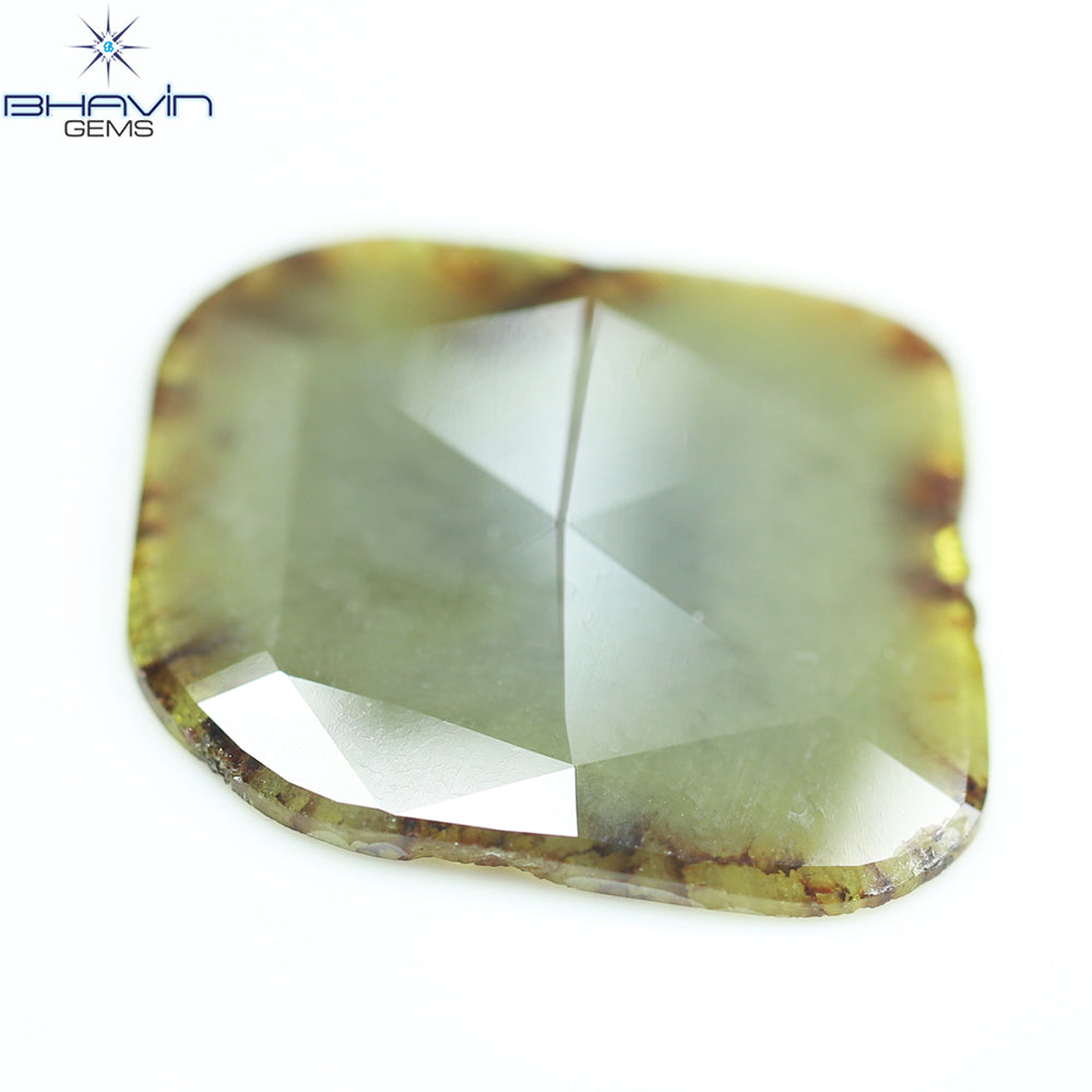 14.46ct ノーカット スライス ローズカット ダイヤモンド 天然 ルース ダイヤモンド ブラウン グレイッシュ イエロー ダイヤモンド ギフト ダイヤモンド ジュエリー ダイヤモンド リング EP35-8