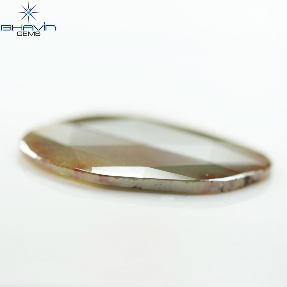 12.29 CT Slice Natural Brownish Grayish Yellow Diamond Clarity I3 (26.46 MM)