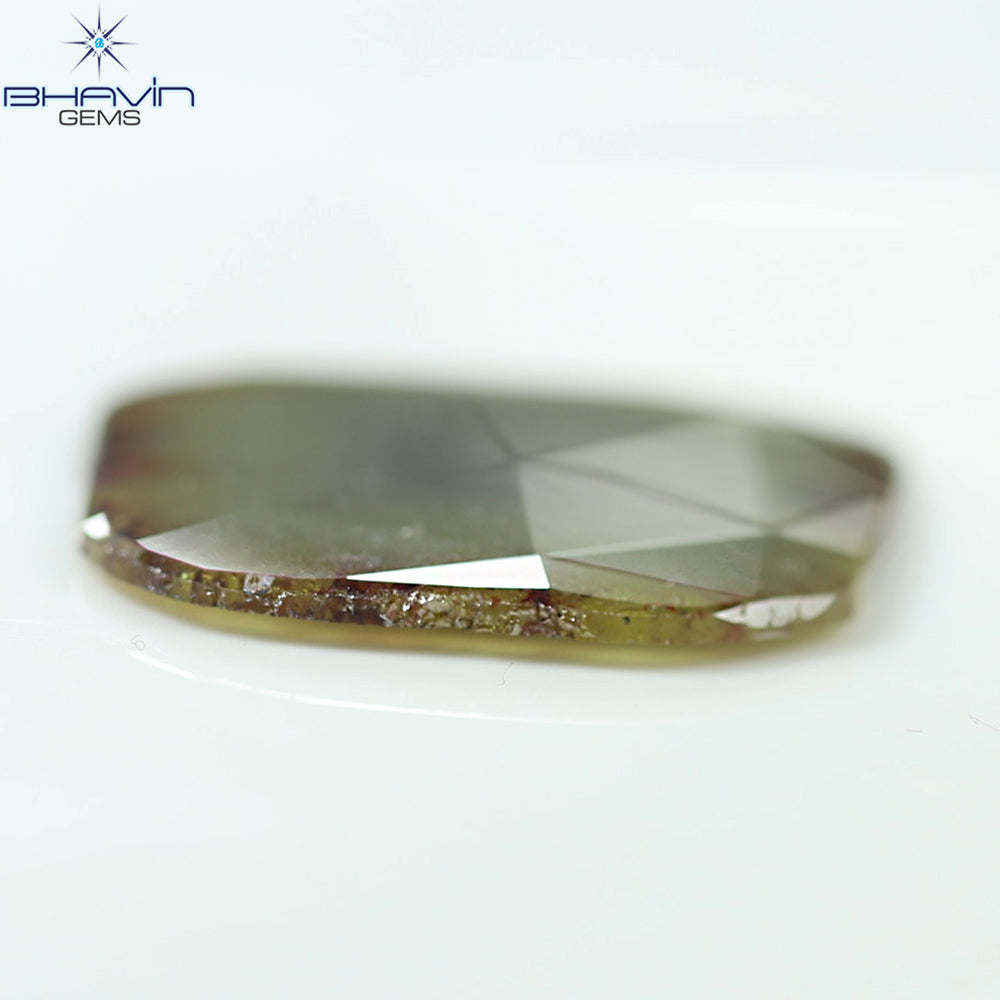 14.26ct ノーカット スライス ローズカット ダイヤモンド 天然 ルース ダイヤモンド ブラウン グレイッシュ イエロー ダイヤモンド ギフト ダイヤモンド ジュエリー ダイヤモンド リング EP35-2