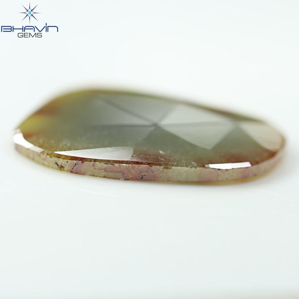 12.80ct ノーカット スライス ローズカット ダイヤモンド 天然 ルース ダイヤモンド ブラウン グレイッシュ イエロー ダイヤモンド ギフト ダイヤモンド ジュエリー ダイヤモンド リング EP35-5