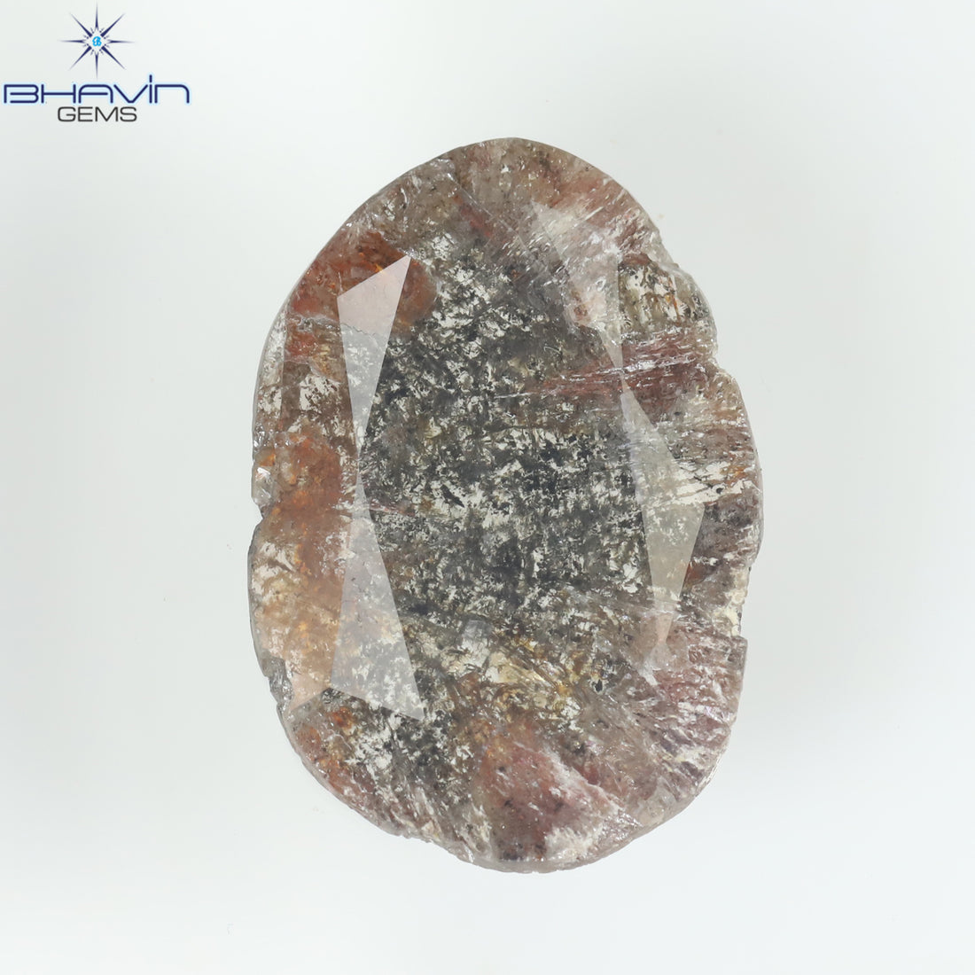 5.25 CT Slice Natural Diamond Salt And Pepper Color Clarity I3 (21.00 MM)