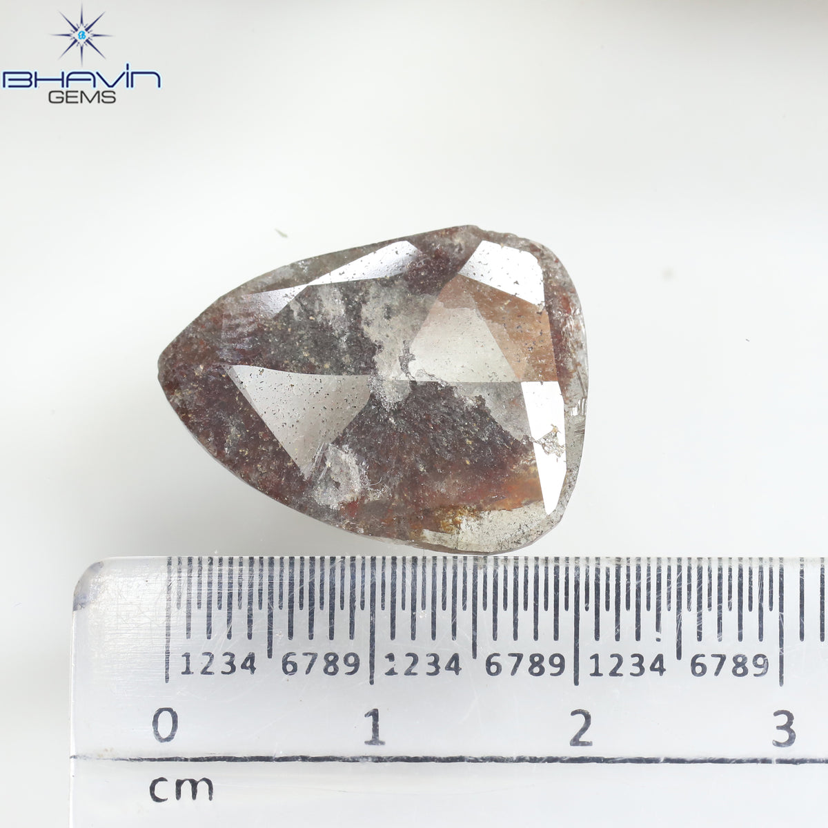 5.70 CT スライス シェイプ ナチュラル ダイヤモンド ソルト アンド ペッパー カラー I3 クラリティ (20.50 MM)