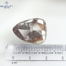 5.70 CT Slice Shape Natural Diamond Salt And Pepper Color I3 Clarity (20.50 MM)
