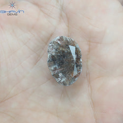 5.25 CT Slice Shape Natural Diamond Salt And Pepper Color I3 Clarity (21.00 MM)