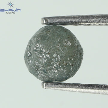 0.62 CT Rough Natural Diamond Enhanced Blue Color Clarity I2 (4.21 MM)