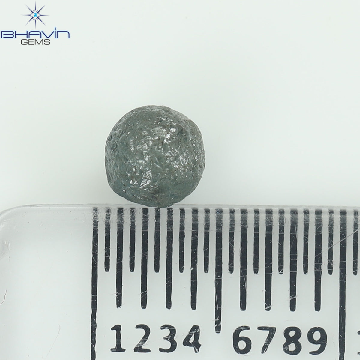 0.62 CT Rough Natural Diamond Enhanced Blue Color Clarity I2 (4.21 MM)
