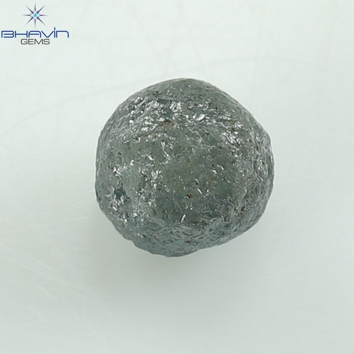 0.62 CT Rough Natural Diamond Enhanced Blue Color Clarity I2 (4.21 MM)