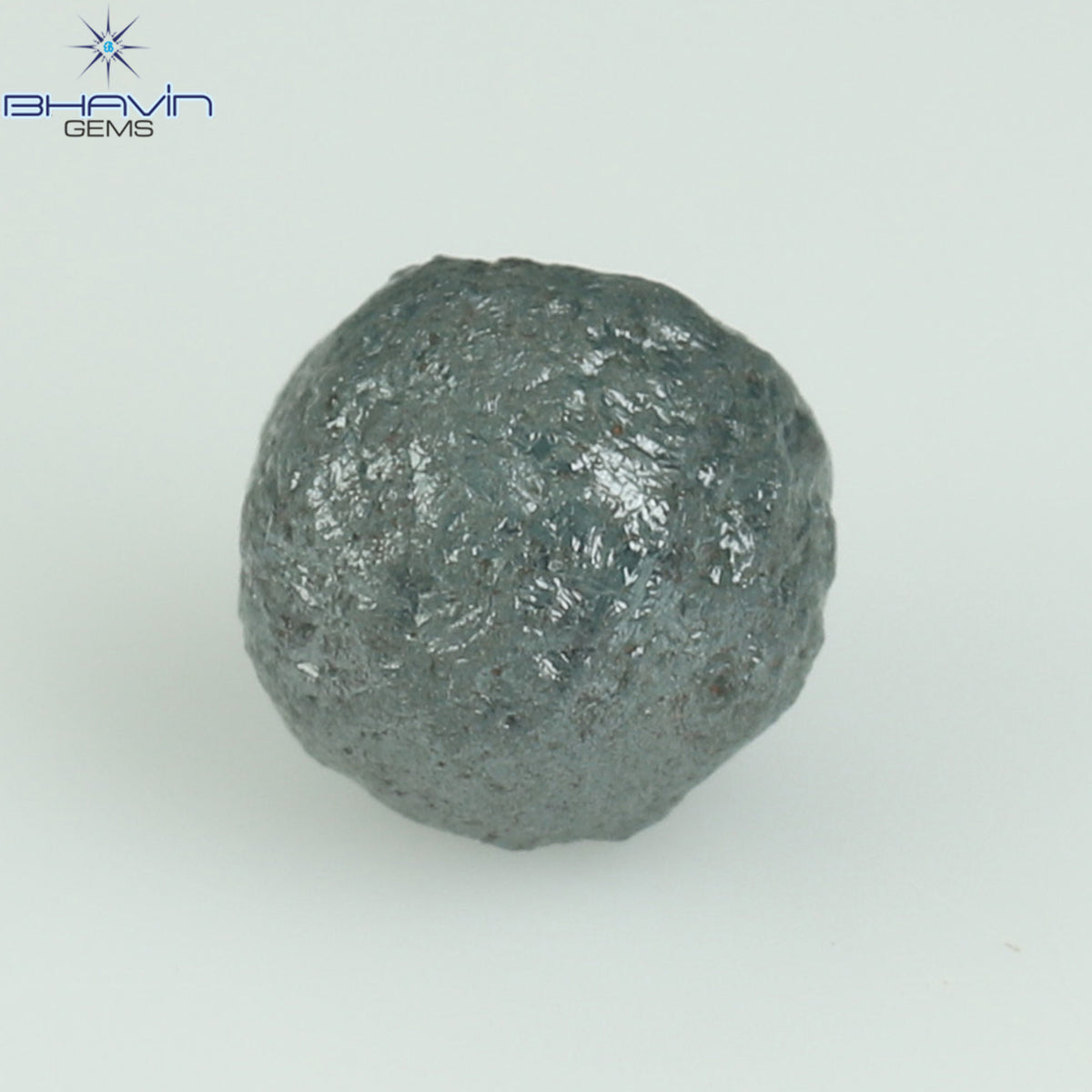0.62 CT Rough Natural Diamond Enhanced Blue Color Clarity I2 (4.21 MM)