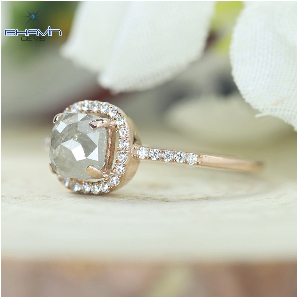 Cushion Diamond Green Yellow Diamond Natural Diamond Gold Ring Engagement Ring