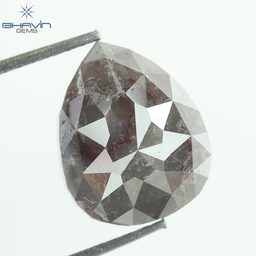 5.19 CT, Pear Diamond, Brown Red Color, Clarity I3