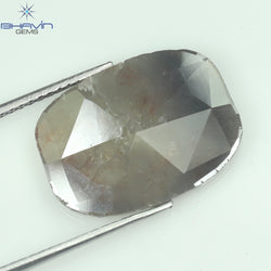 4.18 CT Slice Shape Natural Diamond Gray Brown Color I3 Clarity (16.00 MM)