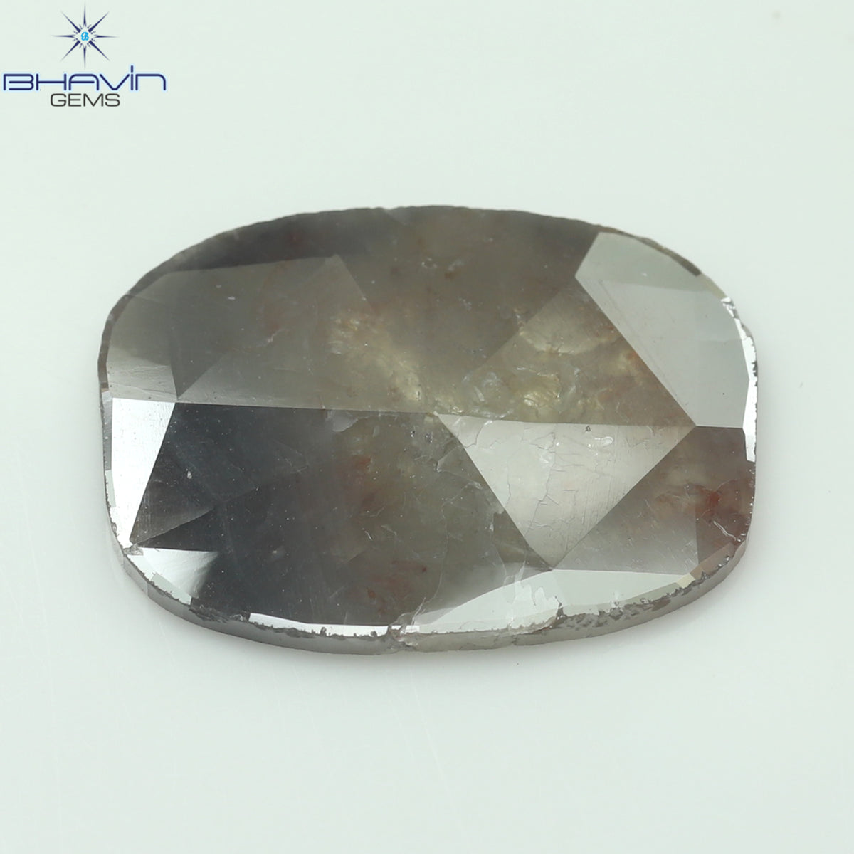 4.18 CT Natural Slice Diamond Gray Brown Color Clarity I3 (16.00 MM)