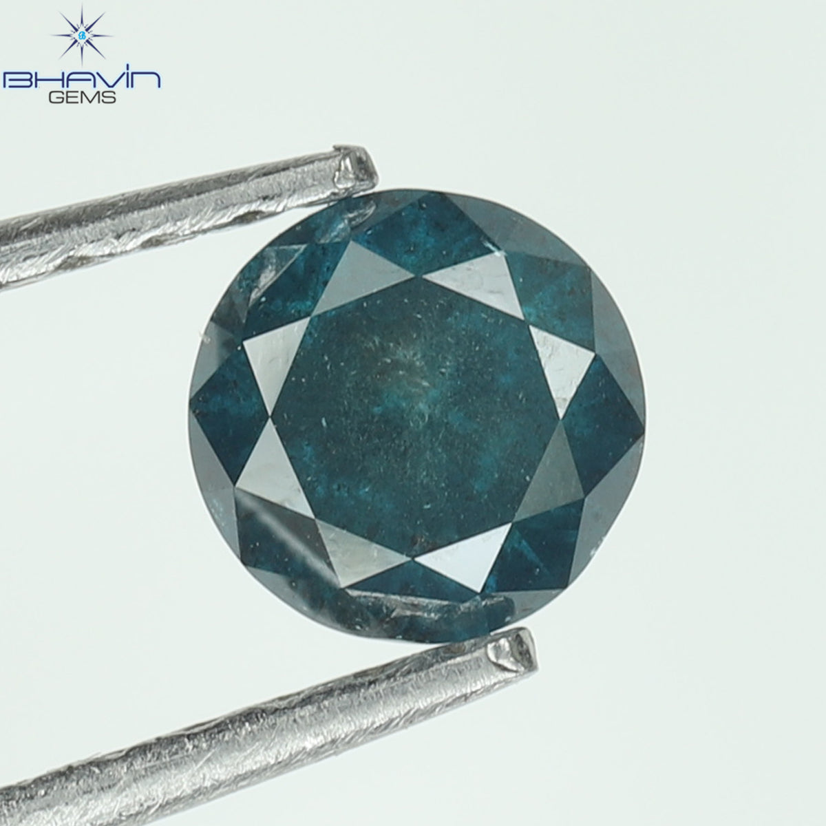 0.36 CT Round Natural Diamond Enhanced Blue Color Clarity I3 (4.52 MM)