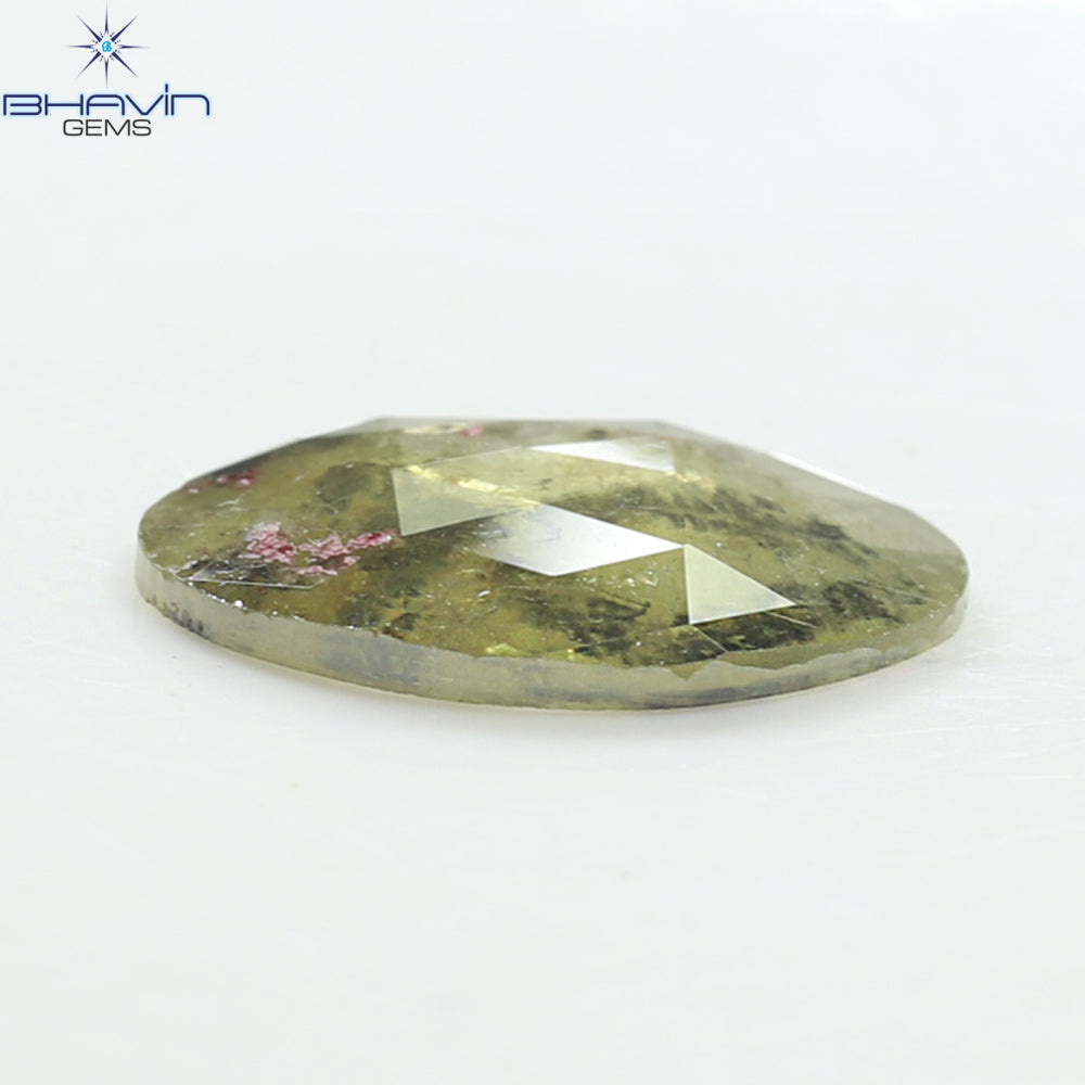 1.90 CT Oval Natural Light Yellow Brown Color Diamond Clarity Opaque (12.60 MM)