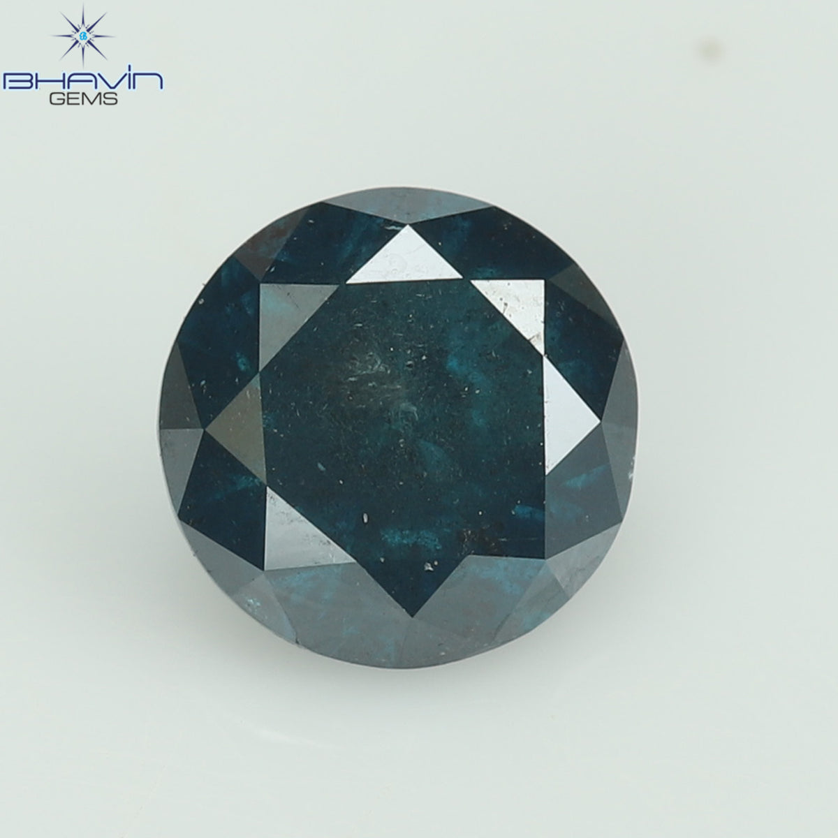 0.36 CT Round Natural Diamond Enhanced Blue Color Clarity I3 (4.52 MM)
