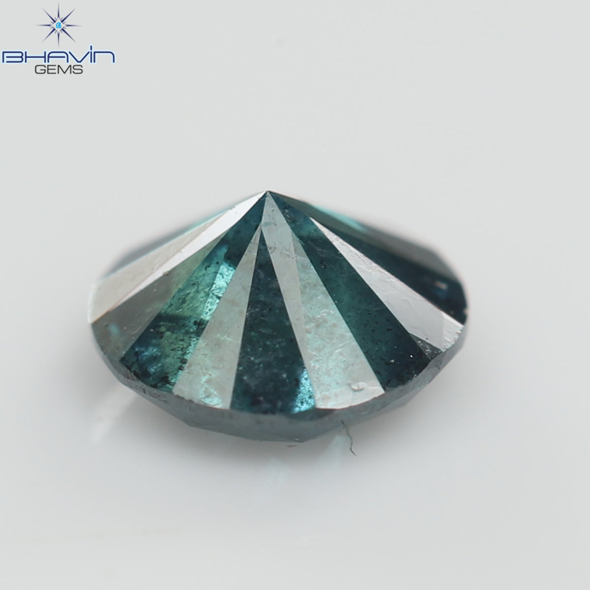 0.36 CT Round Natural Diamond Enhanced Blue Color Clarity I3 (4.52 MM)