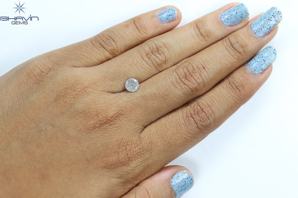 1.00 CT Natural Round Diamond White Milky Color Clarity I3 (5.95 MM)