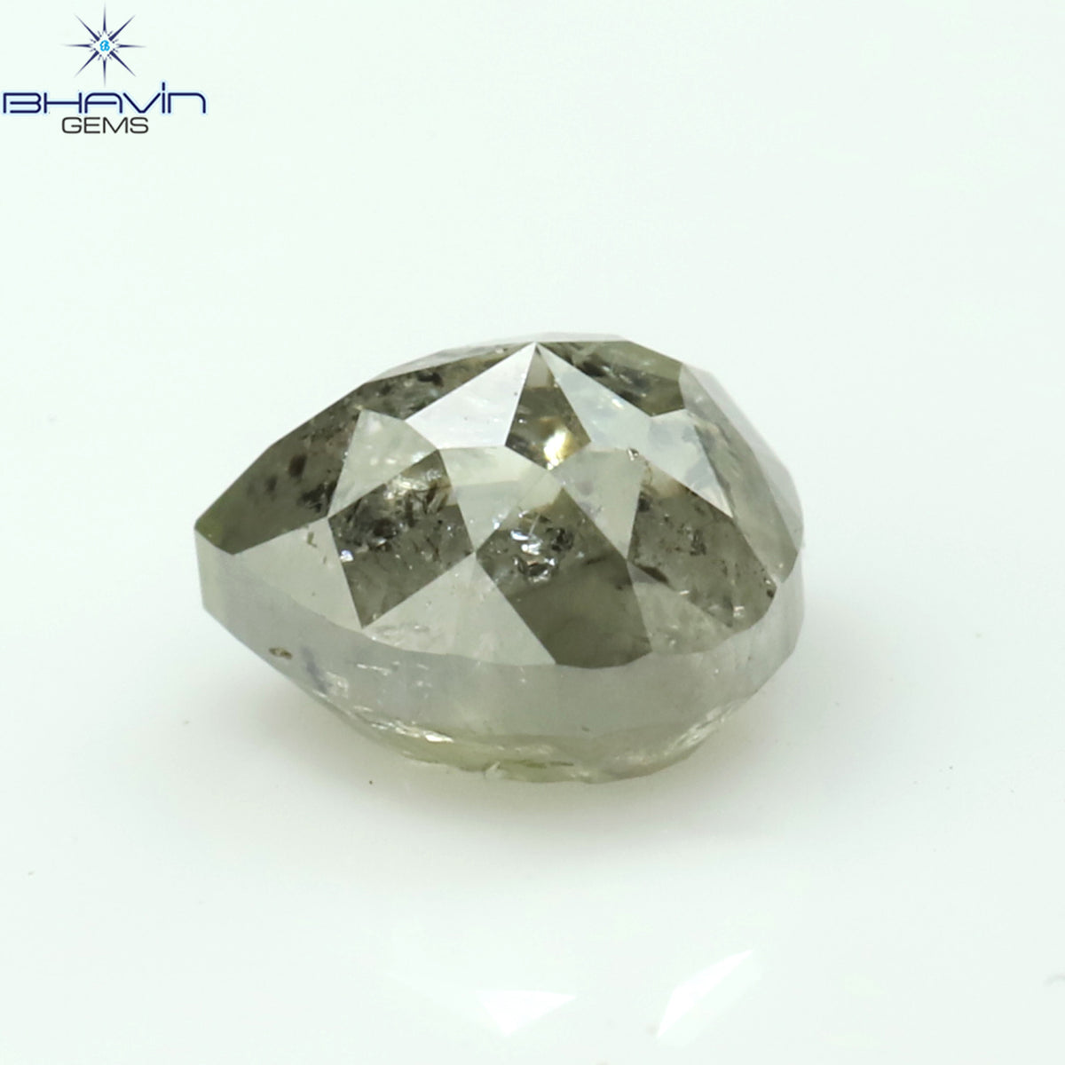 0.61 CT Natural Heart Diamond Salt and Pepper Color Clarity I3 (4.85 MM)