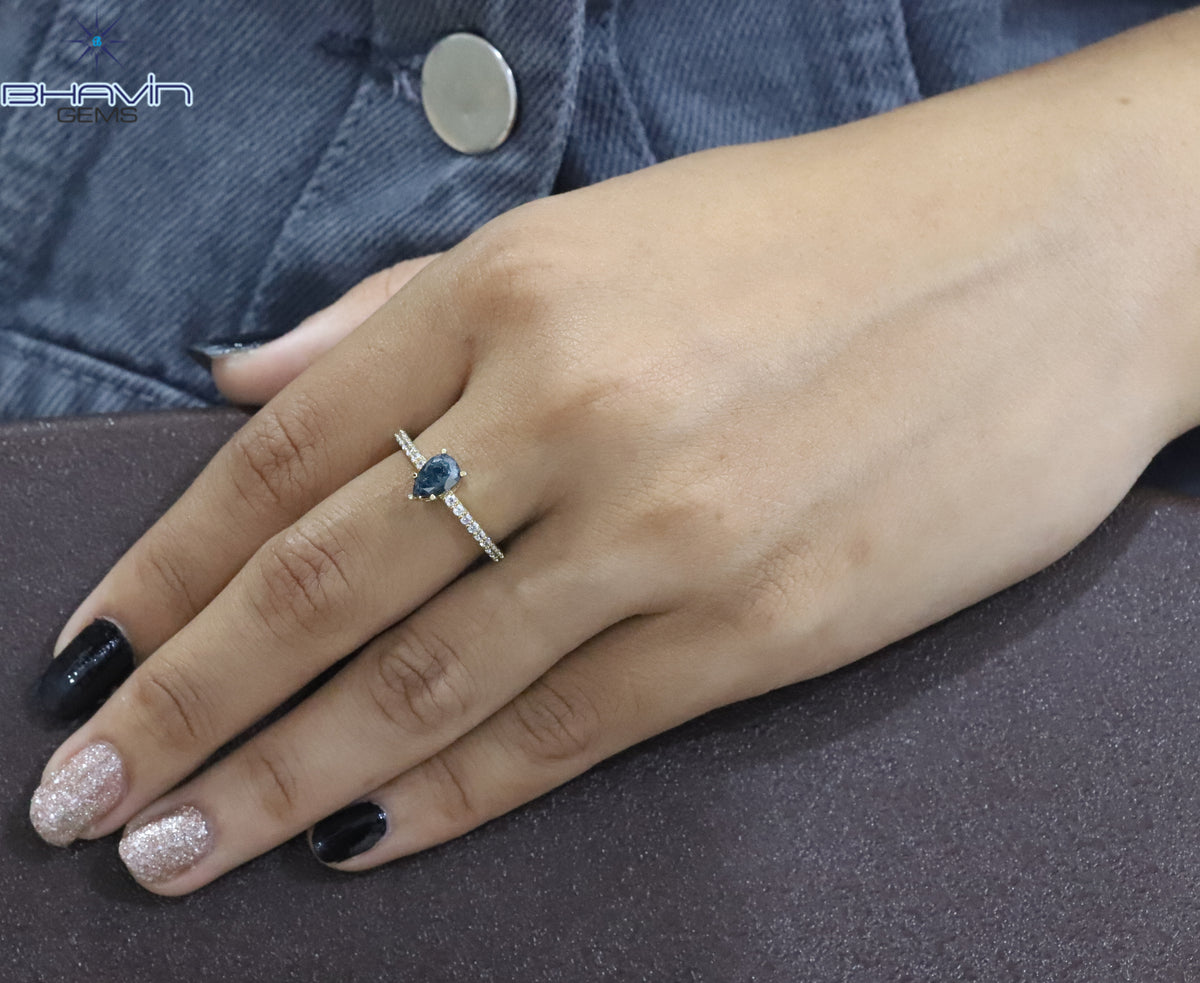 ペアダイヤモンド、ブルーダイヤモンド、ゴールドリング、天然ダイヤモンドリング、婚約指輪、結婚指輪、ダイヤモンドリング