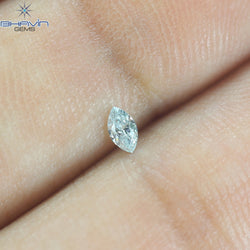 0.07 CT, Marquise  Shape Natural Diamond Greenish Blue Color, VS1 Clarity (3.67 MM )