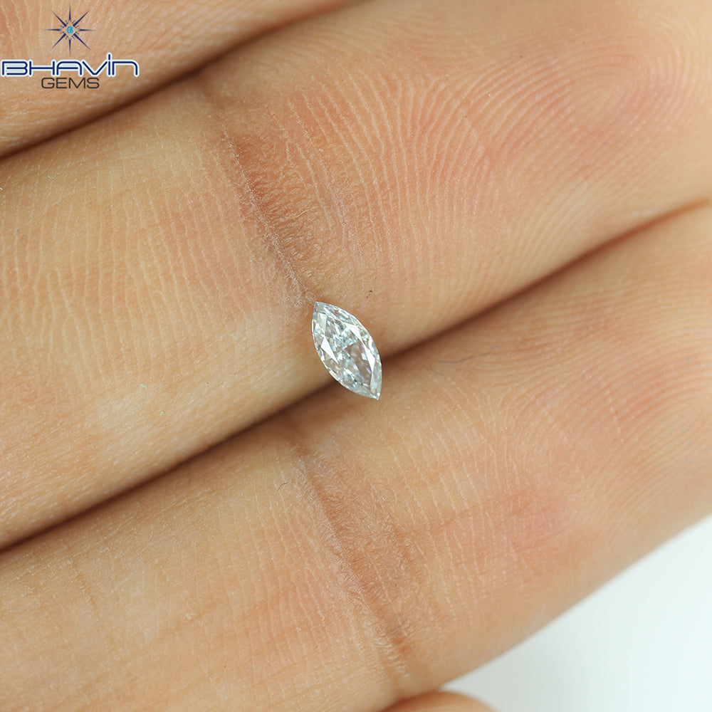 0.11 CT, Marquise Shape, Natural Diamond Greenish Blue Color, VS2 Clarity ( 5.00 MM )