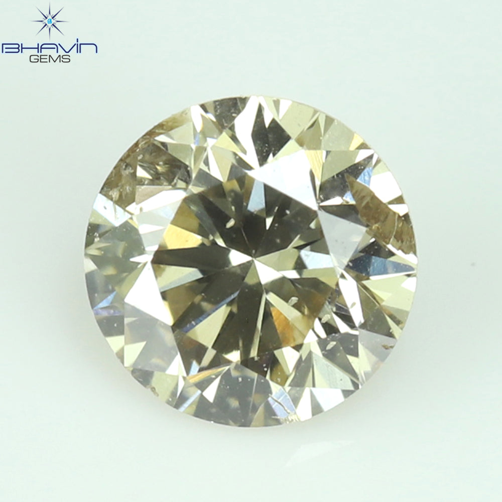 0.32 CT Round Shape Natural Loose Diamond Brown Color SI2 Clarity (4.25 MM)