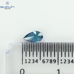 0.24 CT Pear Shape Natural Loose Diamond Blue Color SI2 Clarity (5.60 MM)