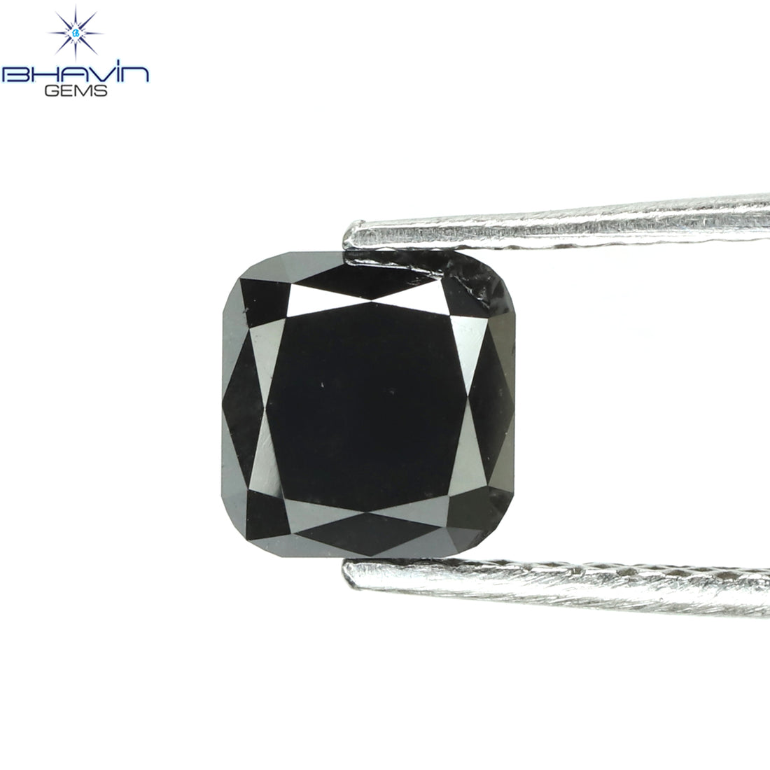 1.09 CT Natural Cushion Diamond Enhanced Black Color Clarity Opaque (5.44 MM)