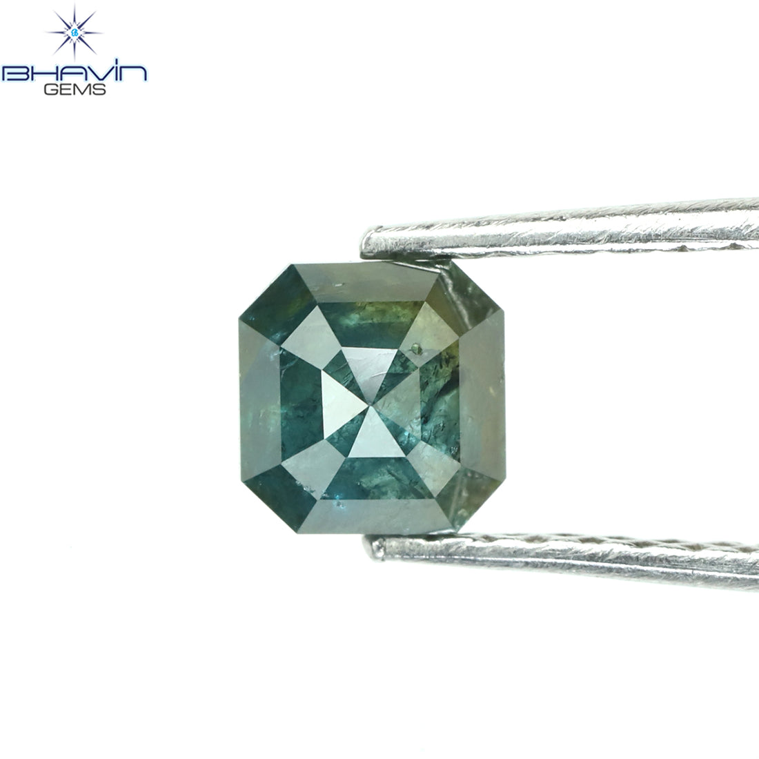 0.57 CT Natural Square Cut Diamond Enhanced Blue Color Clarity I3 (4.67 MM)
