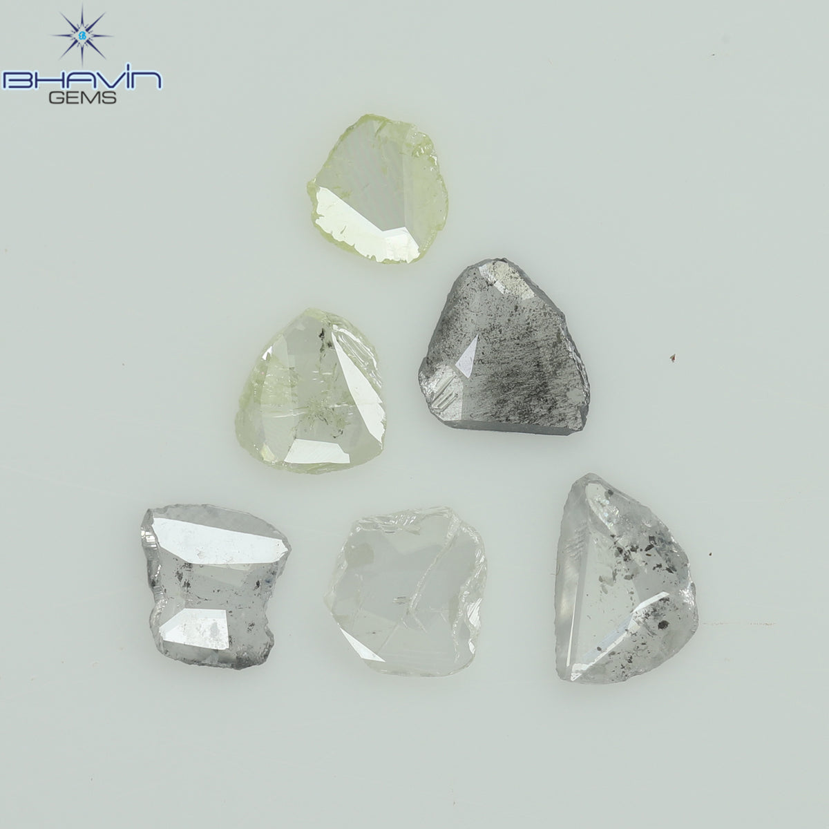 0.41 CT (6 Pcs) Rosecut Polki Natural Diamond White Color Clarity I3 (3.65 MM)