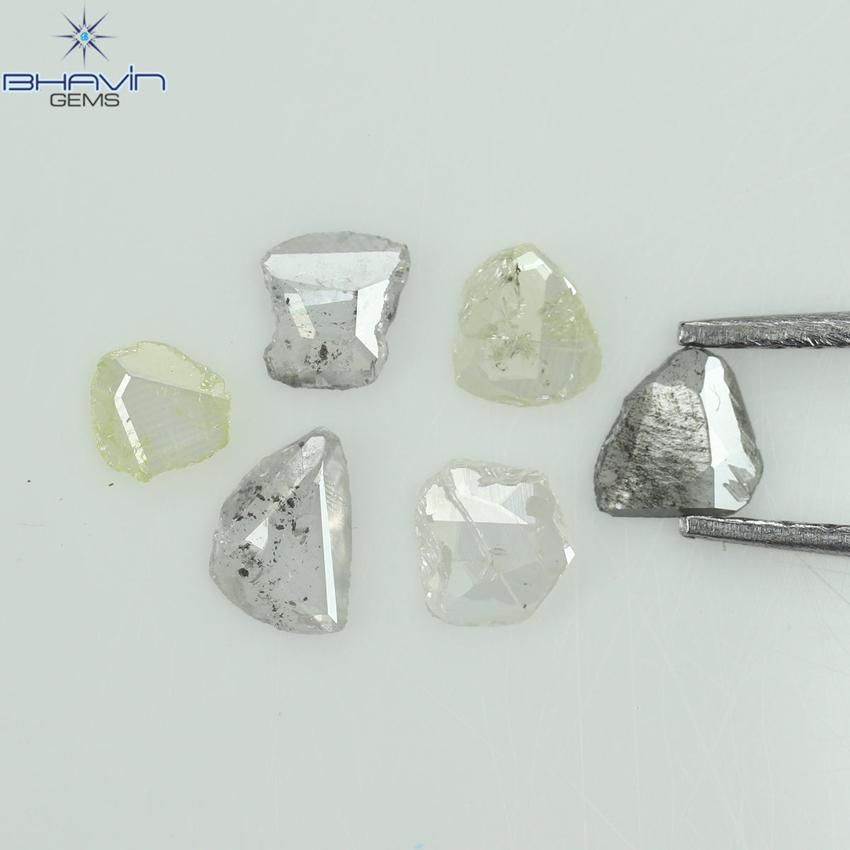 0.41 CT (6 Pcs) Rosecut Polki Natural Diamond White Color Clarity I3 (3.65 MM)