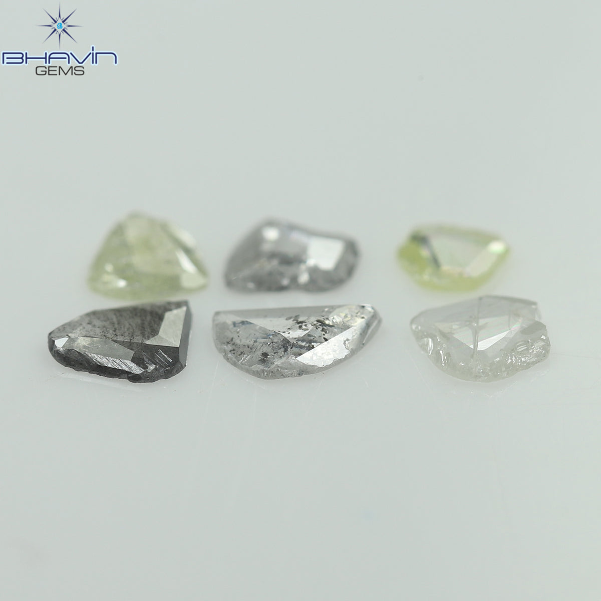 0.41 CT (6 Pcs) Rosecut Polki Natural Diamond White Color Clarity I3 (3.65 MM)