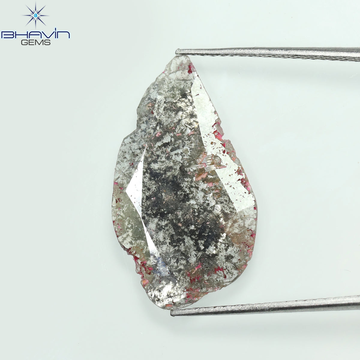 2.70 CT Natural Slice Diamond Salt And Pepper Color Clarity I3 (23.62 MM)