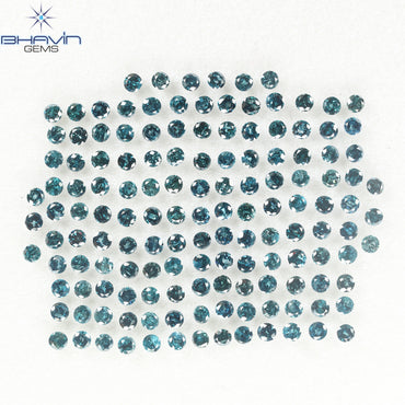 12.66 CT, 142 Pcs, Round Shape And Blue Natural loose Diamond, Clarity I3