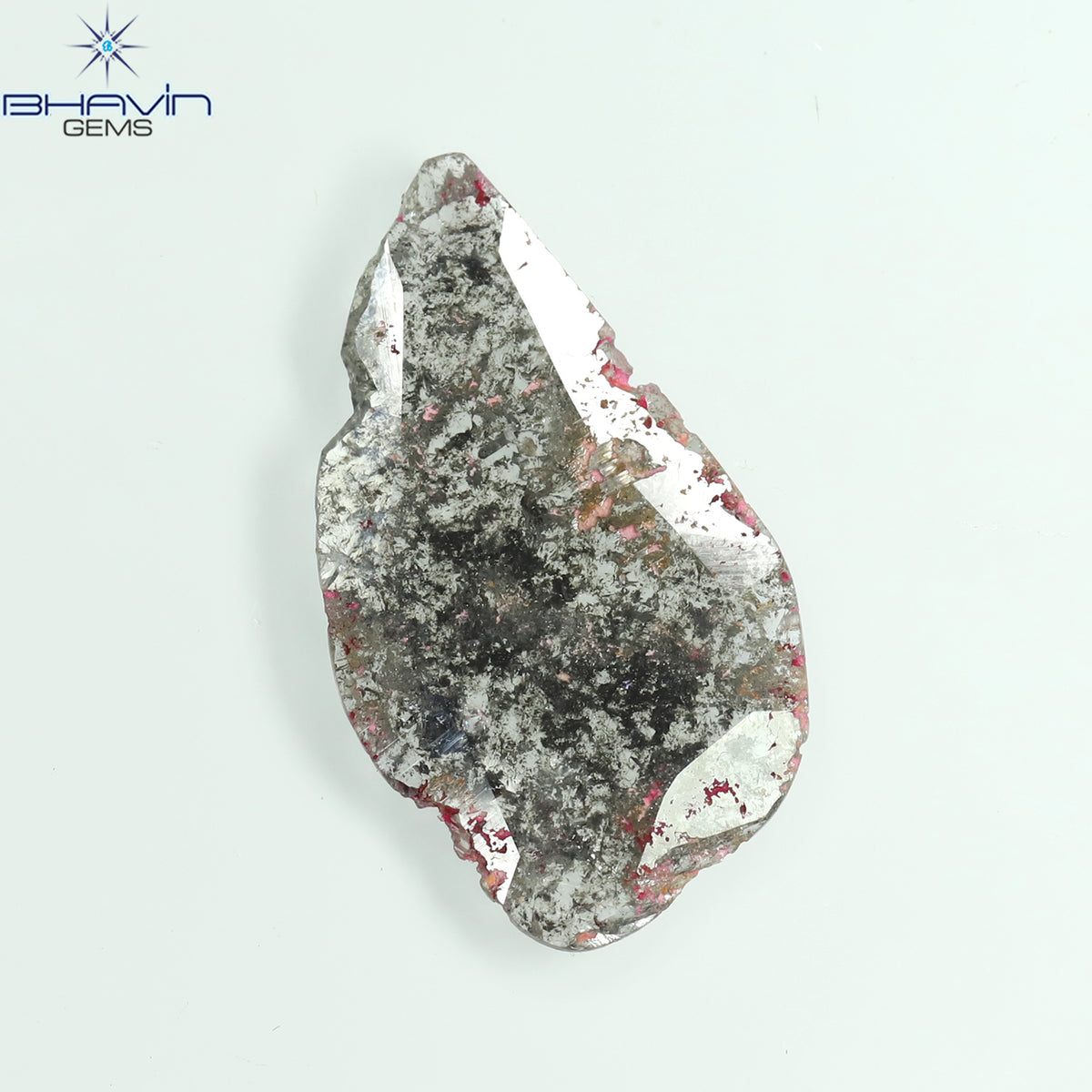 2.70 CT Natural Slice Diamond Salt And Pepper Color Clarity I3 (23.62 MM)