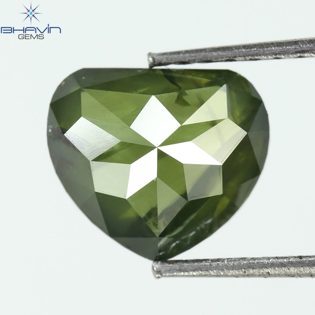 1.99 CT、ハート ダイヤモンド、グリーン カラー、クラリティ I1