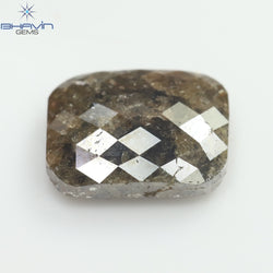 2.47 CT Cushion Shape Natural Diamond  Brown Color  I3 Clarity (9.21 MM)