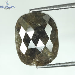 2.80 CT Cushion Shape Natural Diamond  Brown Color  I3 Clarity (9.27 MM)