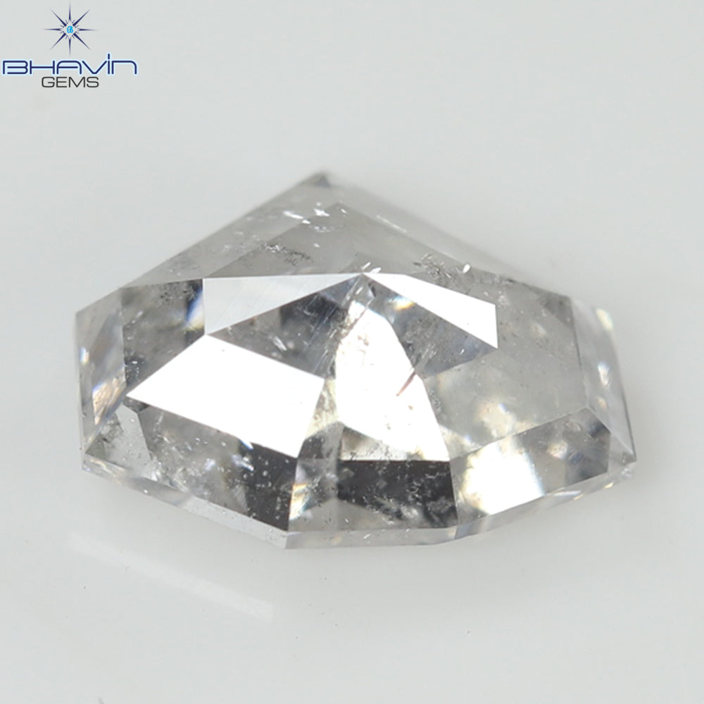 0.70 CT、幾何学的形状の天然ダイヤモンド ライト ピンク (ホワイト) カラー、クラリティ I2(6.50 MM)