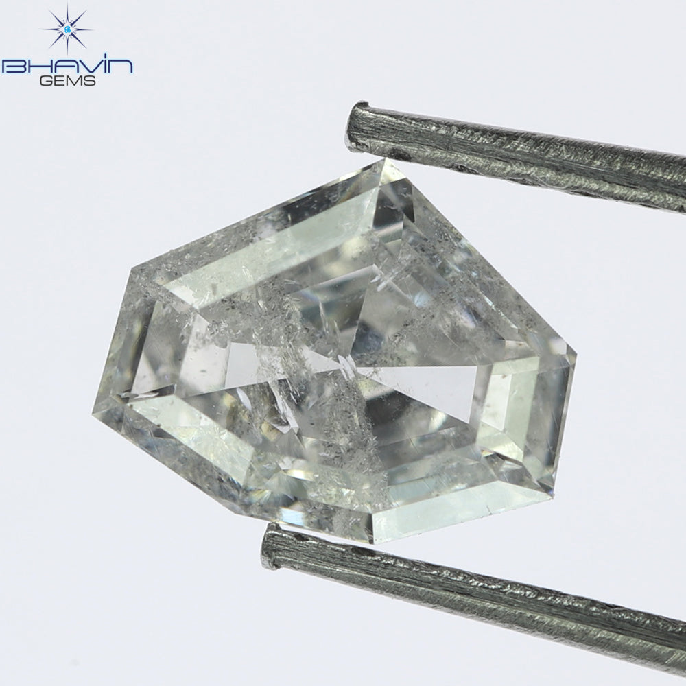 0.70 CT、幾何学的形状の天然ダイヤモンド ライト ピンク (ホワイト) カラー、クラリティ I2(6.50 MM)
