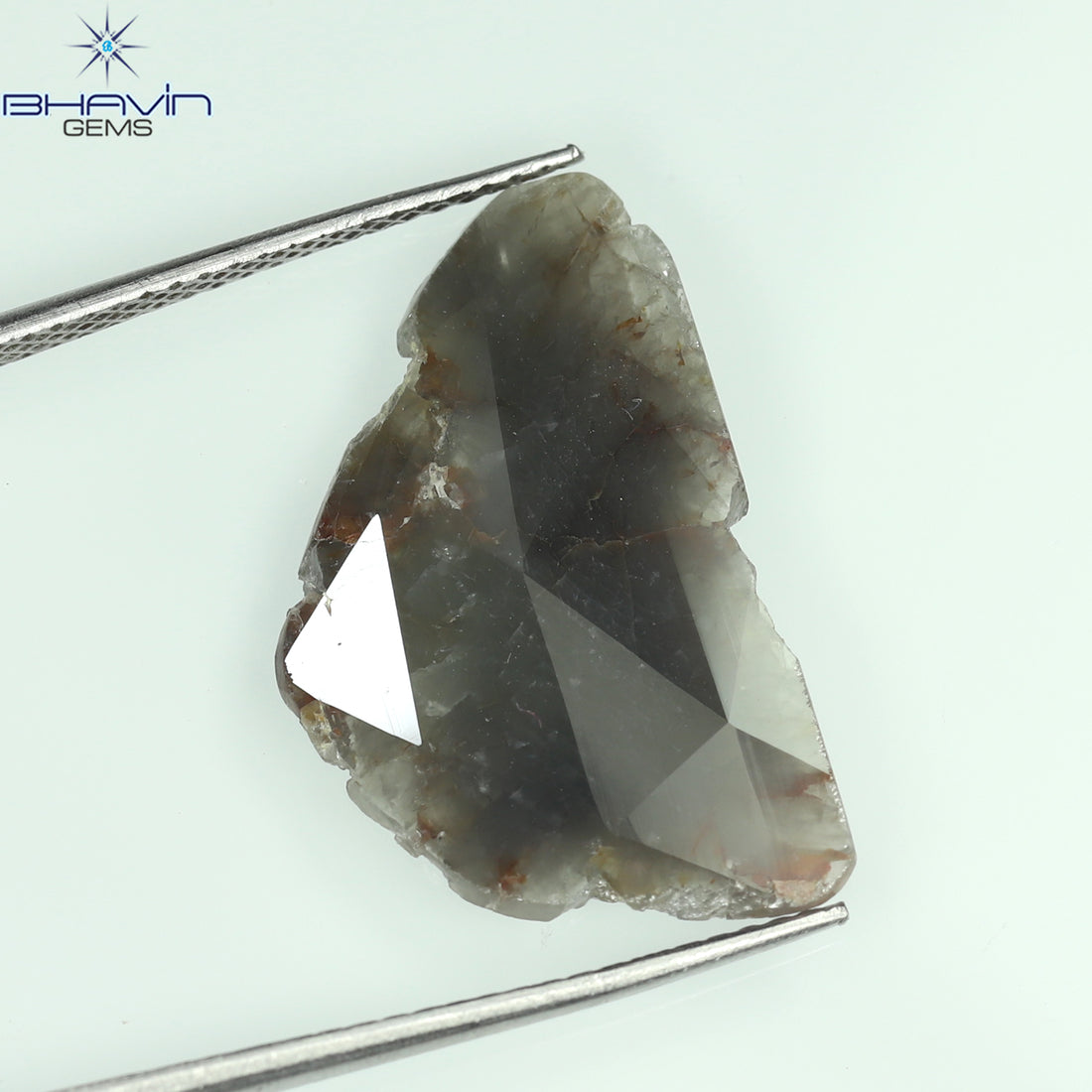 4.61 CT Natural Slice Diamond Brown Gray Color Clarity I3 (22.50 MM)