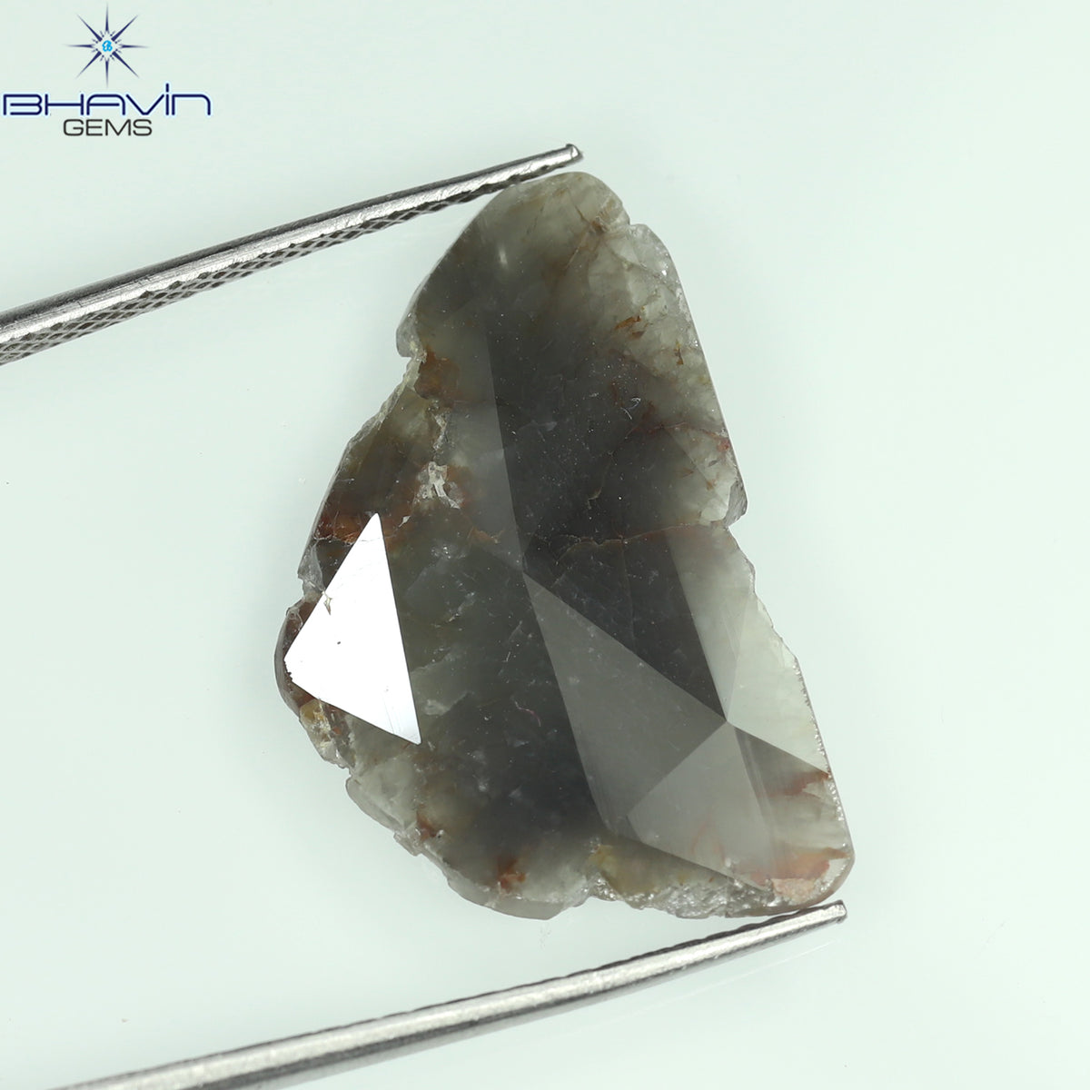 4.61 CT Natural Slice Diamond Brown Gray Color Clarity I3 (22.50 MM)