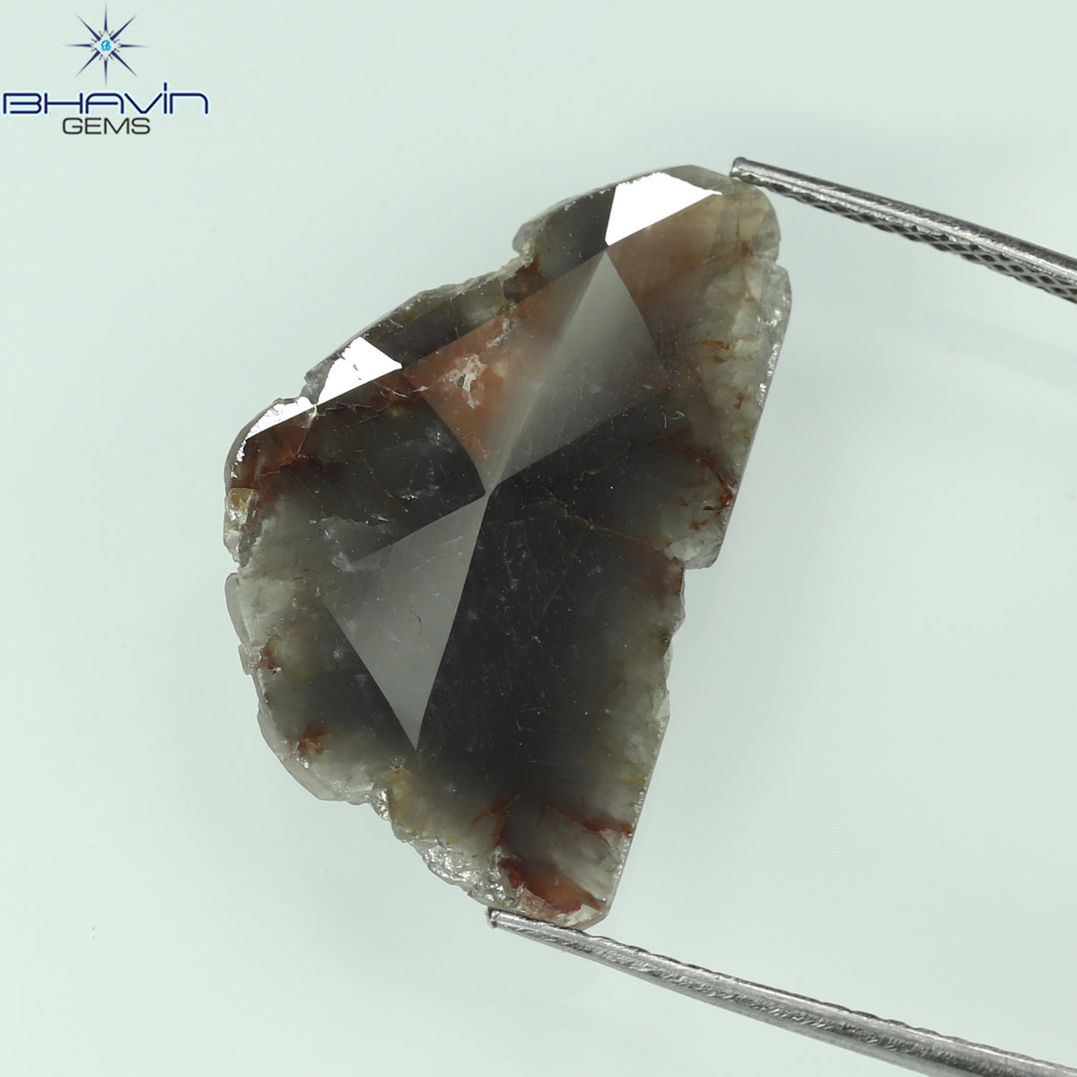 4.61 CT Natural Slice Diamond Brown Gray Color Clarity I3 (22.50 MM)