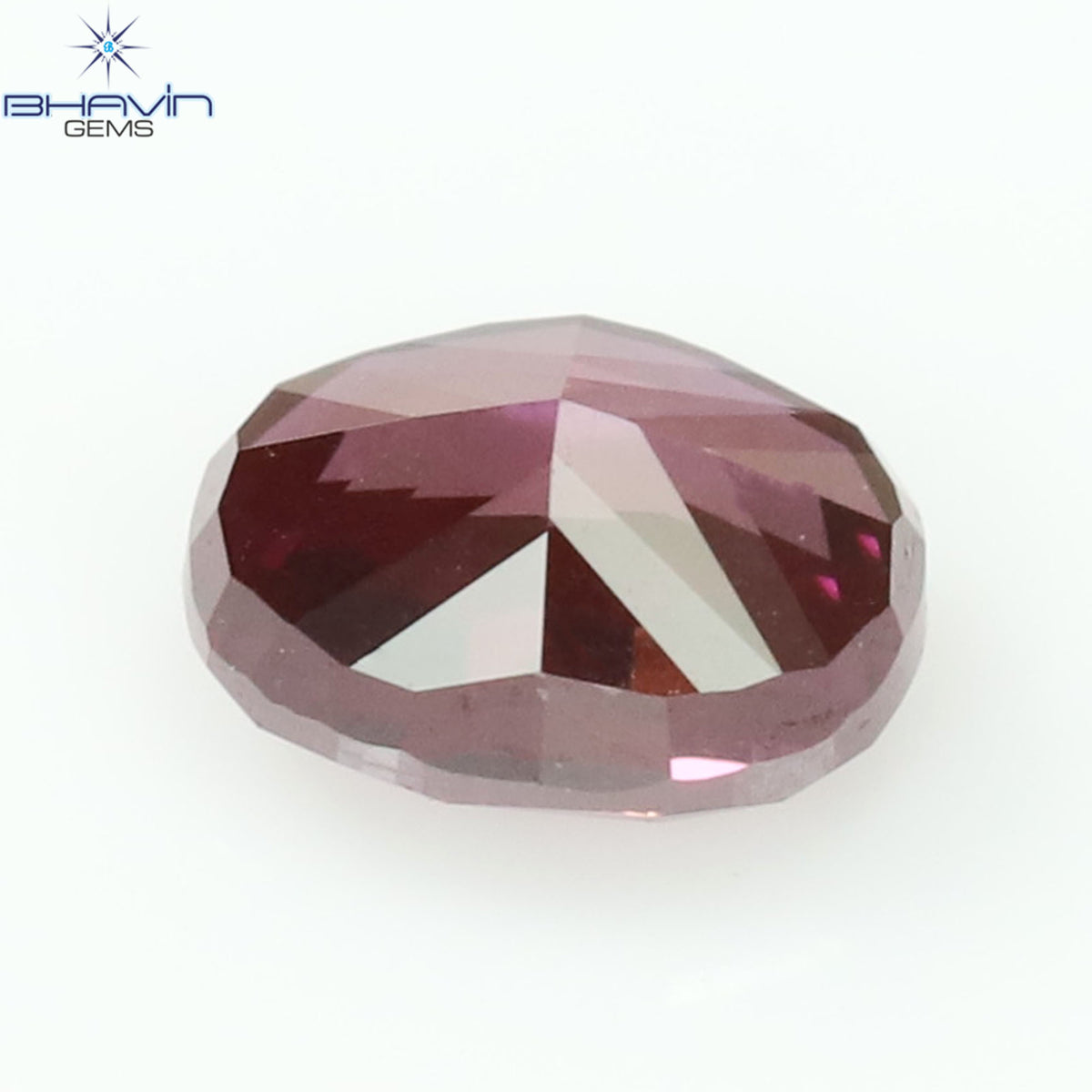 0.14 CT Oval Natural Diamond Enhanced Vivid Pink Color Clarity VS1 (3.42 MM)