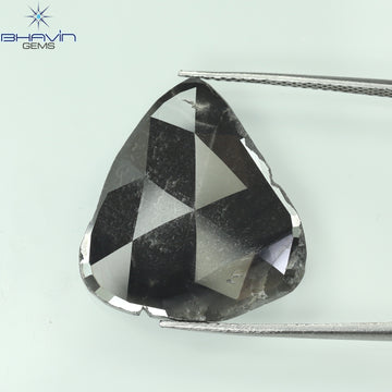 8.58 CT Natural Pear Slice Diamond Gray Color Clarity I3 (22.00 MM)